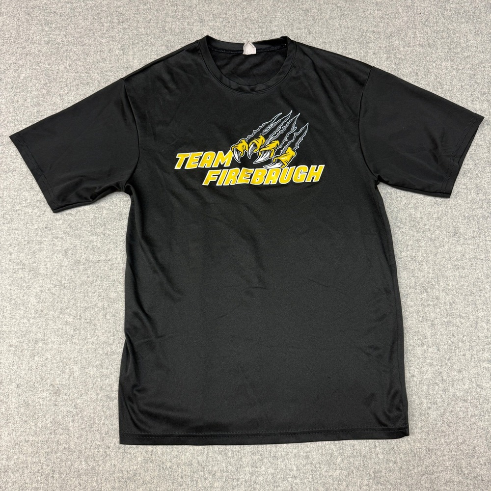 C2 Sport Team Firebaugh Graphic T-Shirt Size Medium Black Athletic Short Sleeve